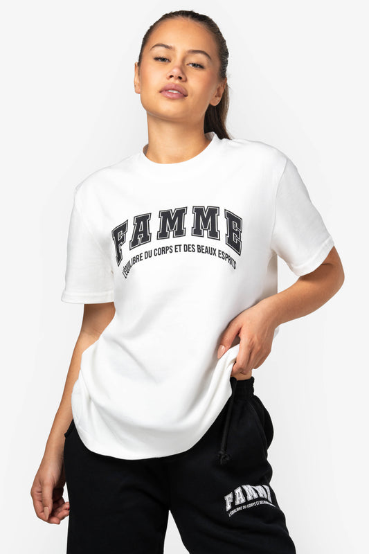 White Oversized T-Shirt - for dame - Famme - T-Shirt