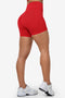 Dark Red Lunge Scrunch Shorts - for dame - Famme - Shorts