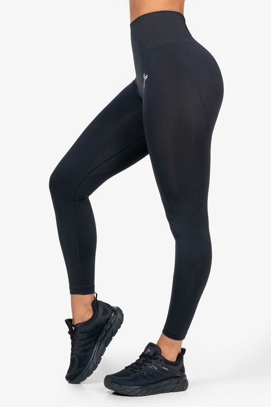 CULTSPORT All Day Comfort Solid Tights, Compression Leggings, No Camel Toe, 4-Way Stretch, Anti-Slip Waistband, Mid-Rise, Squat-Proof